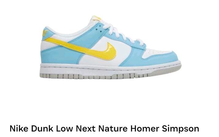 Nike Dunk Low Gr. 36 Homer Simpson blau gelb weiß in Osterode am Harz