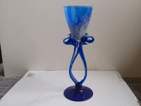 Teelichthalter, Glaskelch, blau, Glas, Batik Niedersachsen - Worpswede Vorschau