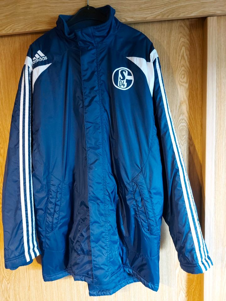 Schalke 04 Winterjacke, Gr. 42/44, Adidas, gebraucht in Hochborn