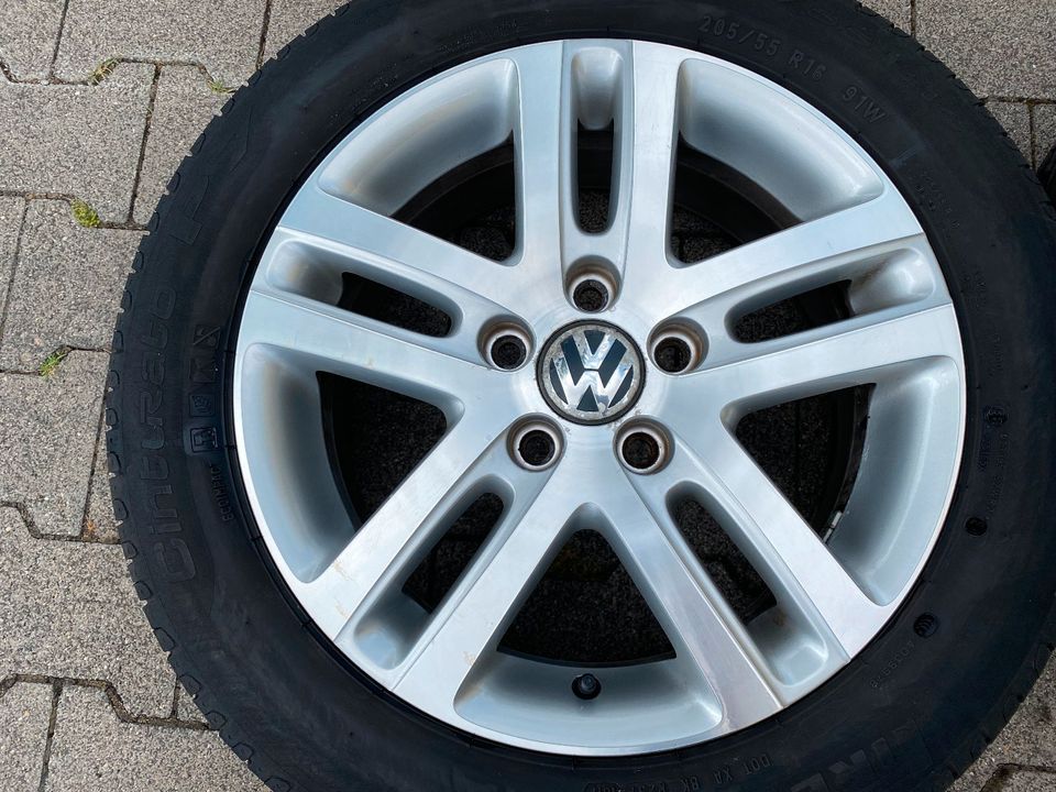 16 Zoll VW Golf 5 6 Touran 6,5Jx16 ET50 5x112 Atlanta 205/55 16 S in Klein-Winternheim