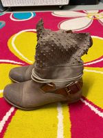 Vera Gomma Italy Stiefel Boots beige braun Gr.38 Leder Bayern - Schwarzenbruck Vorschau