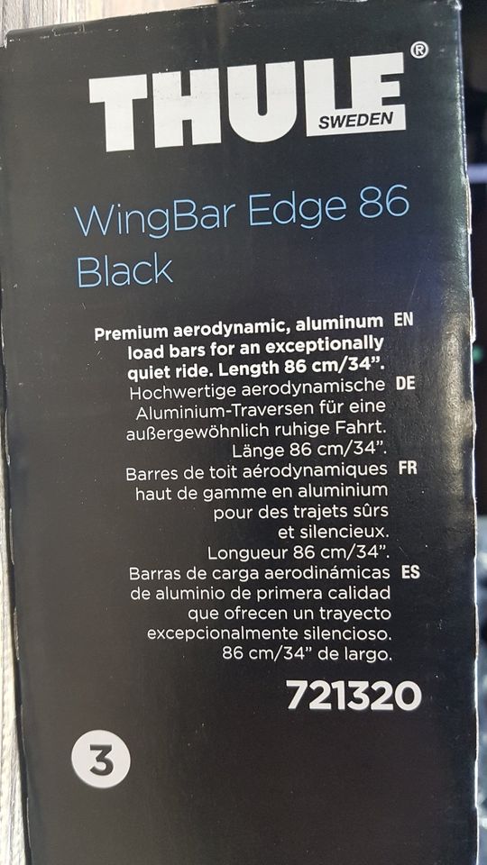 Thule Wingbar Edge 86 black Dachträger 721320 1Stück Traverse in  Nordrhein-Westfalen - Herten | eBay Kleinanzeigen ist jetzt Kleinanzeigen