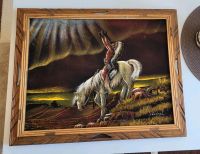 Enesto Sanchez Indianerkrieger mit Pferd, Acrylgemälde auf Samt, Niedersachsen - Soltau Vorschau