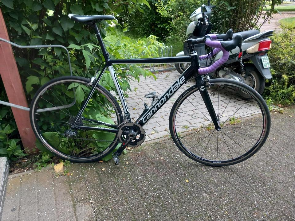 Cannondale Caad Optimo + Tacx Rolle (SRAM Red, Shimano, Rennrad) in Körner