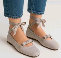 Neu Silber graue Ballerinas mit Bändern Schleife H&M 39 Baden-Württemberg - Mühlacker Vorschau