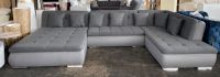 Wohnlandschaft Sofa Couch Kunstleder Struktur grau inkl. Kissen Bielefeld - Bielefeld (Innenstadt) Vorschau