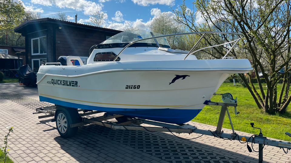 Motorboot Quicksilver 450, Parsun 60 PS Außenborder Sportboot in Hamburg