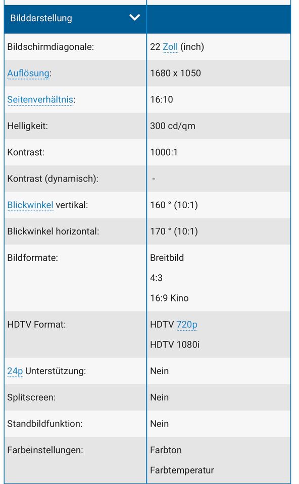 Fernseher Targa Visionary LT 2210 in Hochdorf-Assenheim