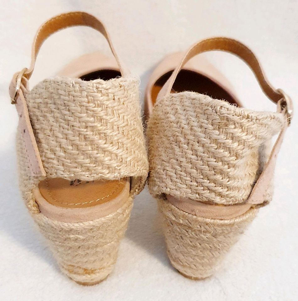 NEU Damenschuhe Sandalen Canvas Espadrilles Sommerschuh Absatz HM in Alsenz