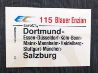 DB Zuglaufschild  EC 115 Blauer Enzian Dortmund - Salzburg Niedersachsen - Emden Vorschau