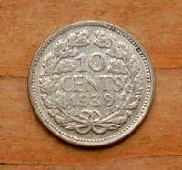 Niederlande: 10 Cents 1939 Silber Niedersachsen - Bippen Vorschau