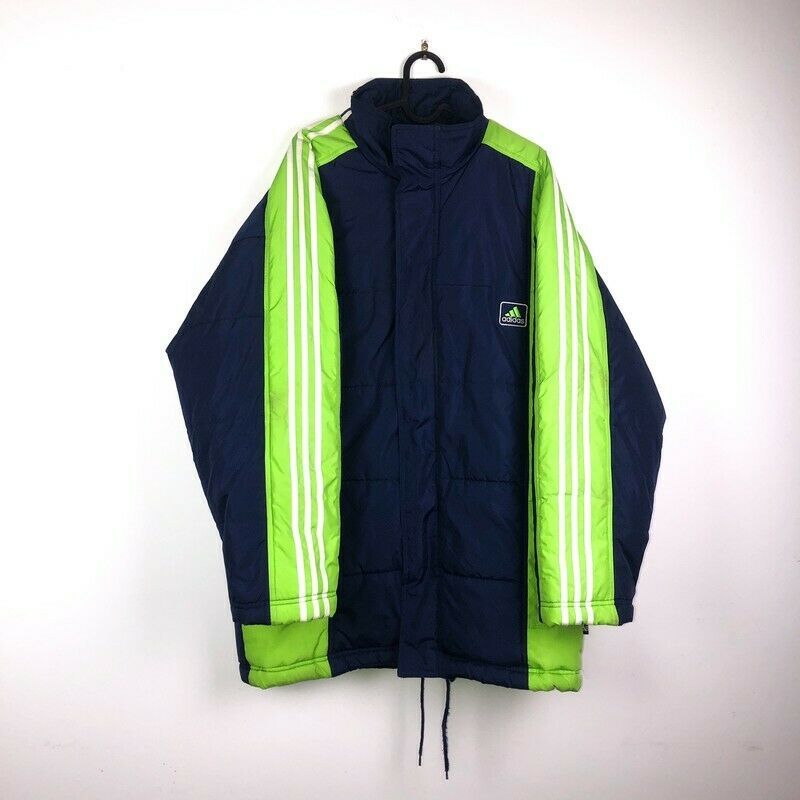 Vintage Adidas Steppjacke Gr.M/L Blau Grün 90er 90s in Gronau (Westfalen)