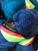 9x + 1x Mercator Lana Flausch mit Mohair Wolle je 50g in blau/trü Berlin - Reinickendorf Vorschau