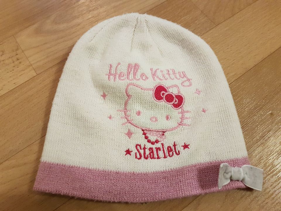 Strickmütze Mütze für Mädchen Größe circa 45-50 Hello Kitty in Halle