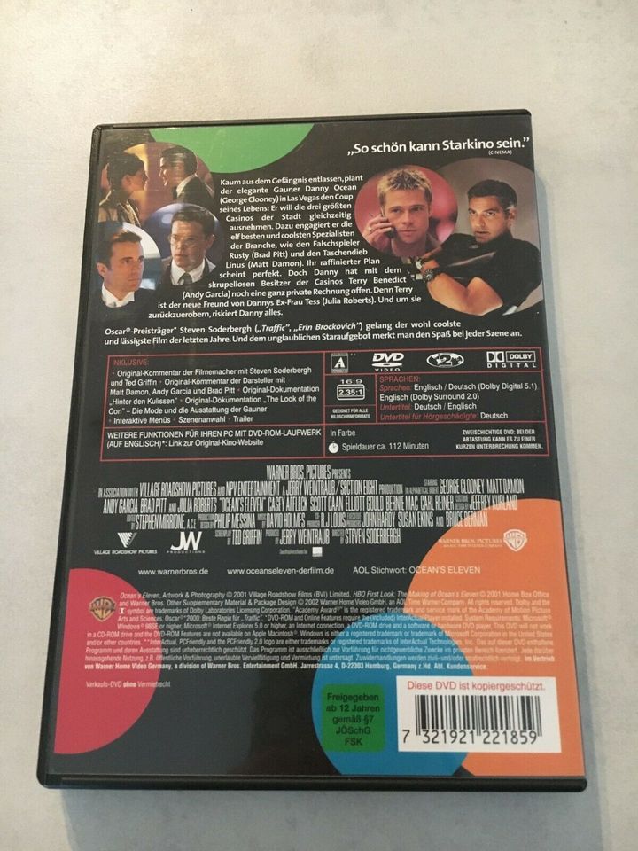 4 Filme DVD Sammlung Transporter I und II Ocean's 11 and 12 in Weilerswist