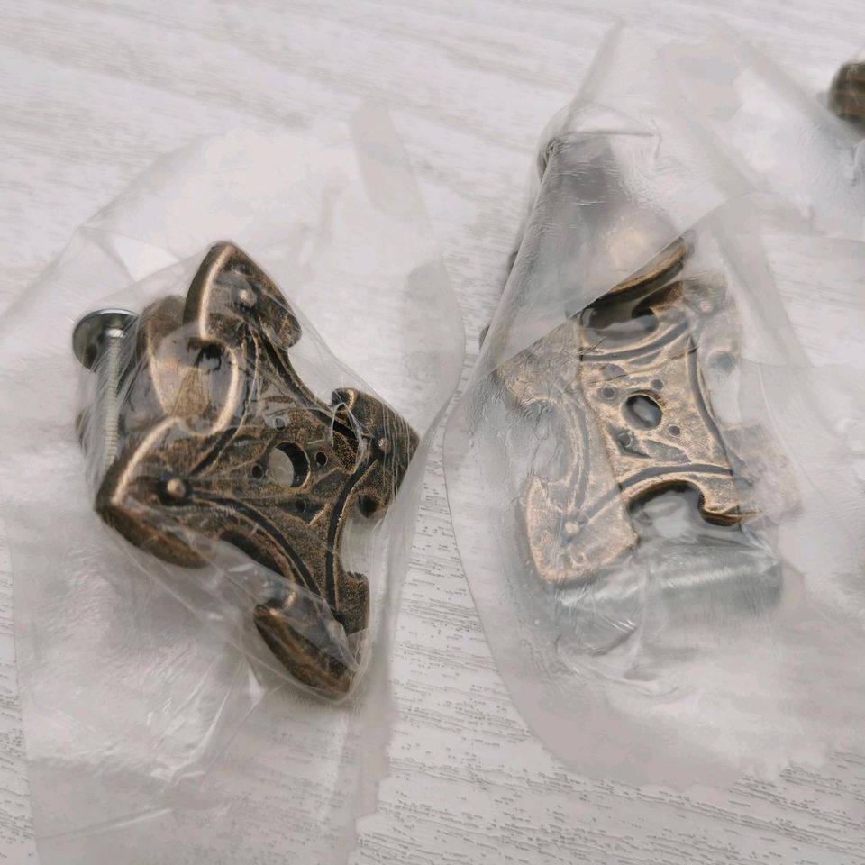 4 x Knöpfe Schublade Griffe neu Bronze Braun Vintage in Ratingen
