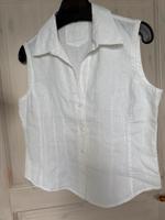 Joy Damen Leinen - Bluse Weiß kurzarm Größe 38/40 Dithmarschen - Wöhrden Vorschau