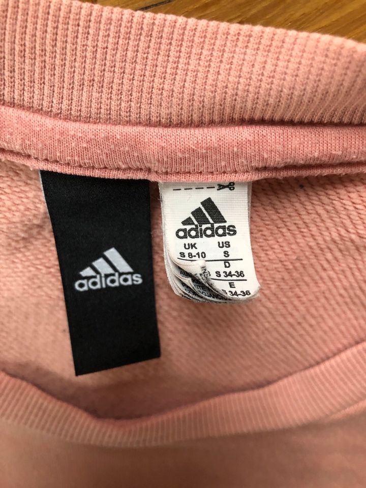 Adidas Jogginganzug Pullover Hose Training Grau Rosa S in Obrigheim