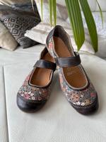 Schöne RIEKER Ballerinas m. Klettverschluss Gr. 40 braun/bunt Bayern - Poing Vorschau