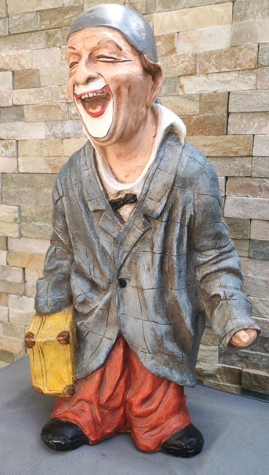 Achatit Clown Figur mit Koffer, signiert, nummeriert, in Düsseldorf