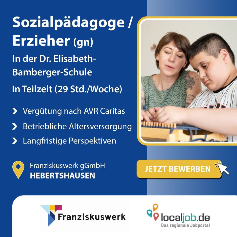 Sozialpädagogen / Erzieher (m/w/d) in Hebertshausen bei der Franziskuswerk Schönbrunn gGmbH | www.localjob.de # kinder jugendliche schulbegleitung in Röhrmoos