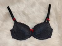 ✨Neuwertig✨Hunkemöller BH 70D Spitze dunkelgrau mit Schleife rot Bayern - Moosbach b. Vohenstrauß Vorschau