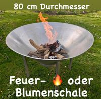 XL EDELSTAHL FEUERSCHALE  4 Füsse 80 cm Pflanzschale Unikat Berlin - Tempelhof Vorschau