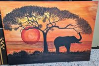 Acryl Bild Afrika Elefant Handgemalt Unikat Baden-Württemberg - Nehren Vorschau