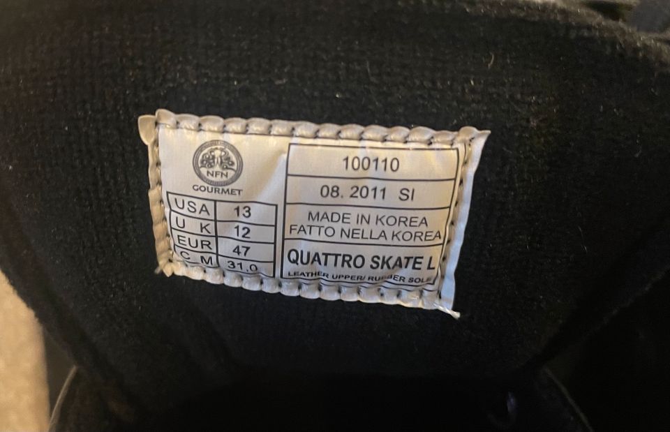 Gourmet Quattro Skate L 46 /12 / 47 /13 Rar NEU off white style in München