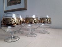 6 Vognacgläser, Goldekor, sehr edel, sehr feines Glas Bayern - Pöttmes Vorschau