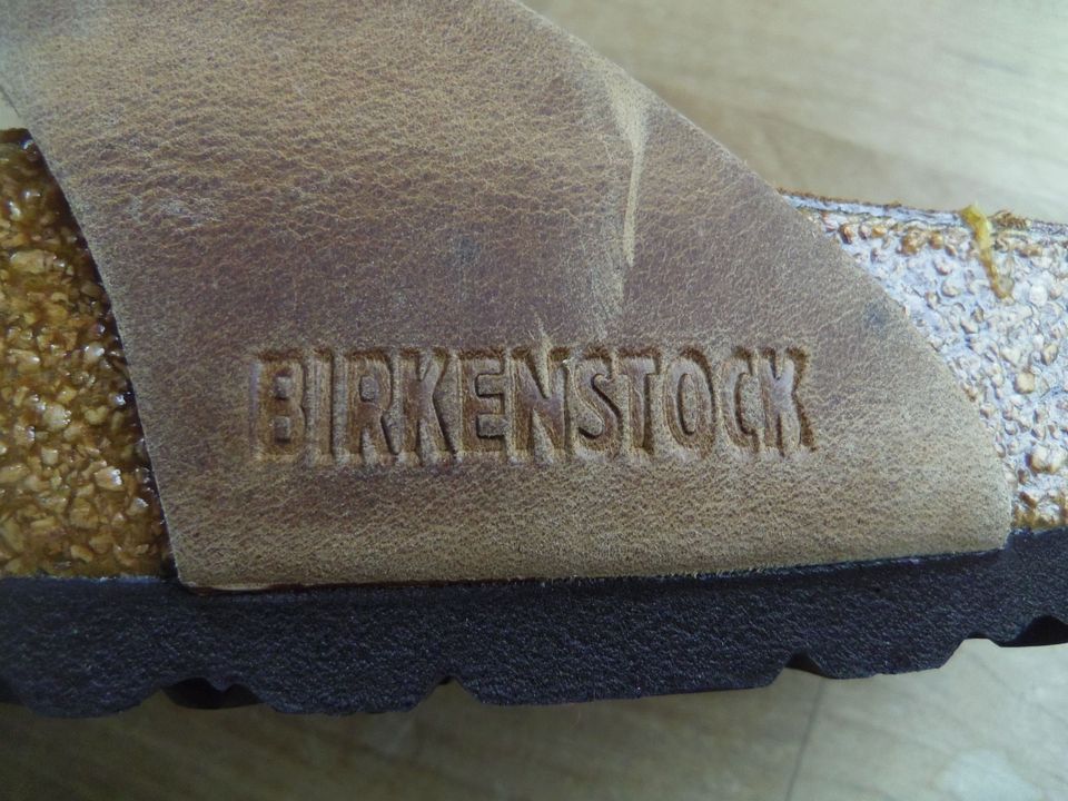 Birkenstock Gizeh Naturleder Nubuk normal tabacco brown Gr 38 NEU in Plankstadt