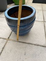 Blumenkübel Keramik blau 30cm Hessen - Sulzbach Vorschau