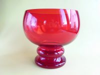 Glas Vase Gefäß Windlicht Midcentury 60 er 70 er rot Ingrid Glas Nordrhein-Westfalen - Hilchenbach Vorschau