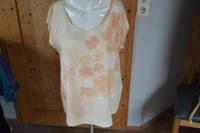 Opus Blusen-Shirt orange weiß mit Print Gr. 42 Bayern - Höchberg Vorschau