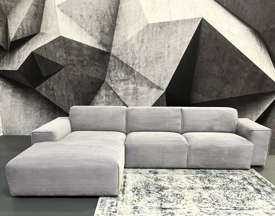 Sofa Couch Wohnlandschaft von 3C Candy Bezug aus Cord in Köln