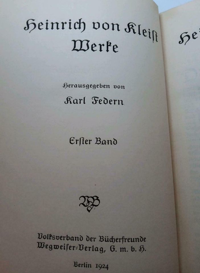 Heinrich von Kleist 3 Bücher (Band 1-6  von 1924) in Guckheim