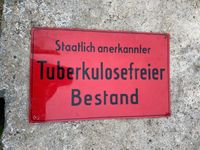 antik.Schild Staatlich anerkannter Tuberkulosefreier Best. Baden-Württemberg - Bad Waldsee Vorschau