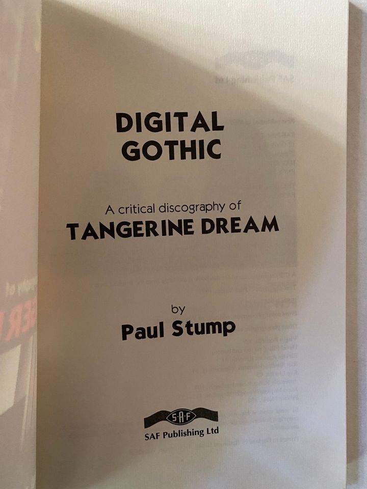 Digital Gothic - A critical discography of Tangerine Dream  BUCH in Berlin