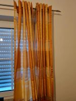 Gardinen Schals 2x orange gelb mit floralem Muster Hessen - Großenlüder Vorschau