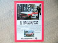 VW Golf Polizei Prospekt 1979 NL Politie Katalog Volkswagen Baden-Württemberg - Isny im Allgäu Vorschau