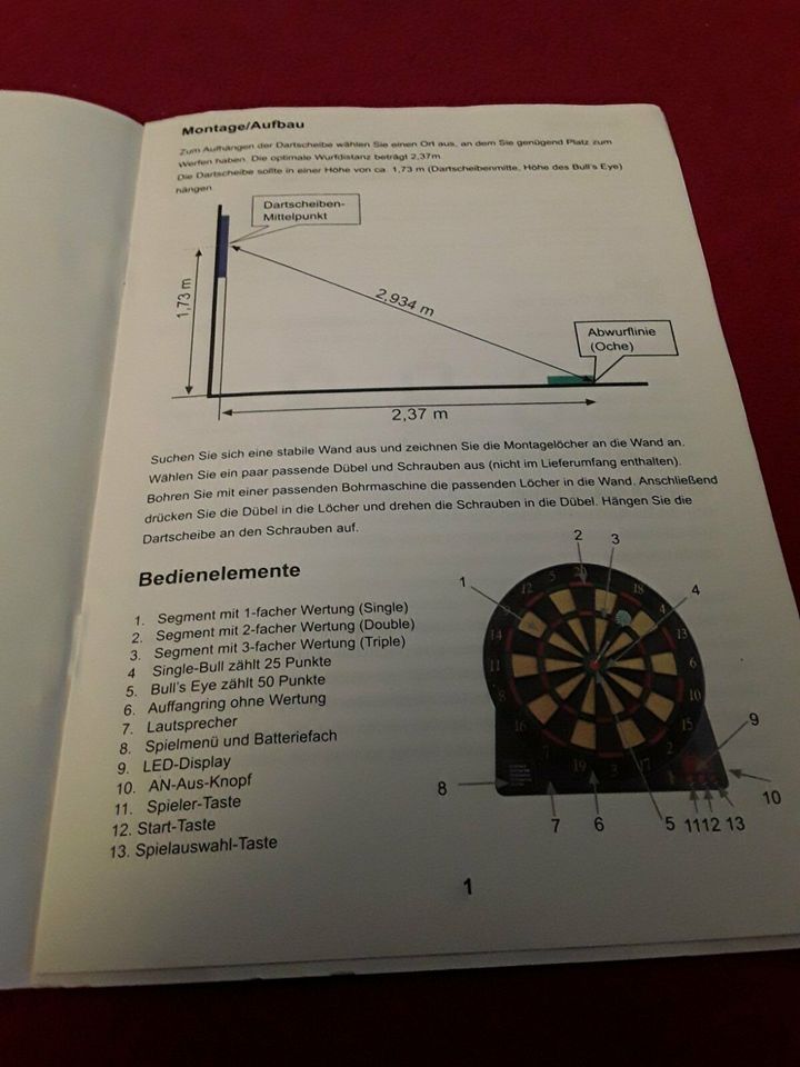 Elektronisches  Dartspiel  ♥️ noch  zu haben in Wolfenbüttel