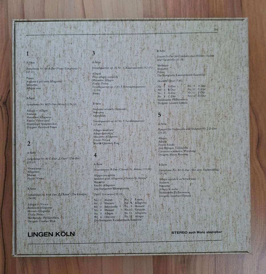 5 Schallplatten-Box - Joseph Haydn in Groß-Gerau