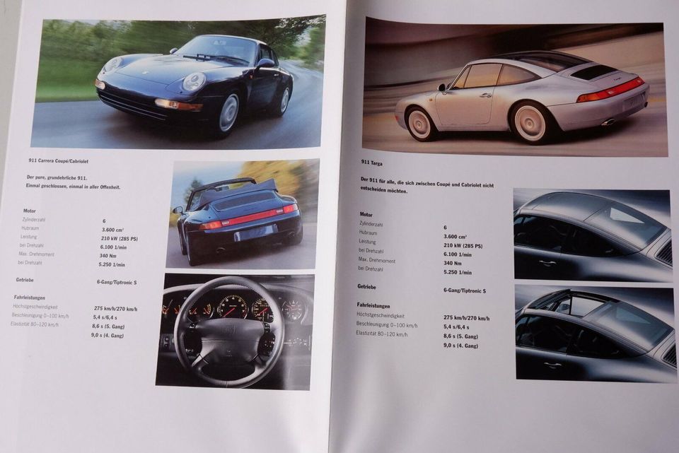 Porsche Plakat Faltblatt Werbung 911 Carrera 4 4S Targa Boxster in Solingen