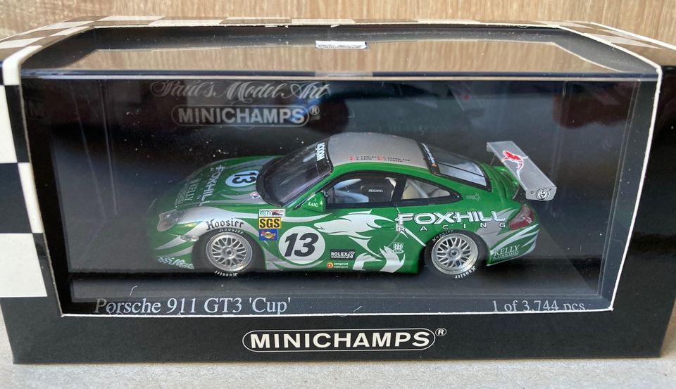 Modell Porsche 911 GT3 Cup #13, 24h Daytona 2004, Minichamps 1/43 in Altomünster