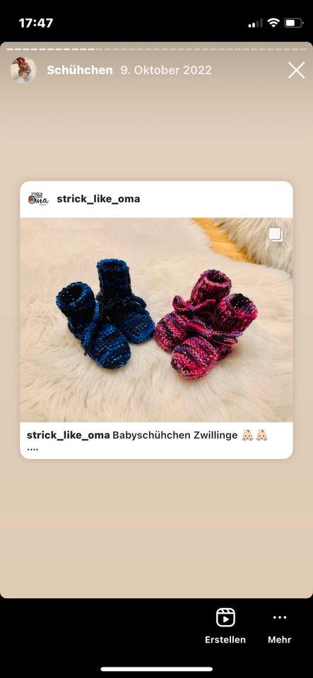 Strick Set Schal Mütze Schühchen Kind Baby Neugeborene ✅ in Eggolsheim