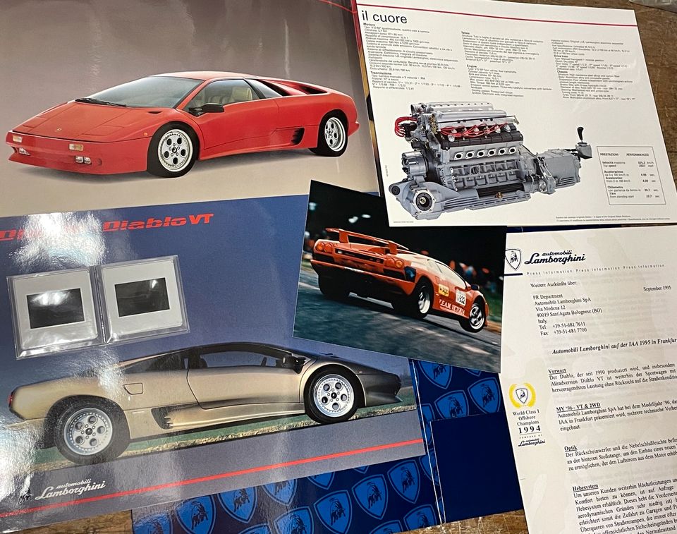 LAMBORGHINI - Pressemappe IAA 1995, Diablo etc. in Ostfildern