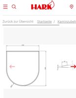 Hark Funkenschutzplatte halbrund Glas  1300mm X 1230mm Hessen - Dreieich Vorschau