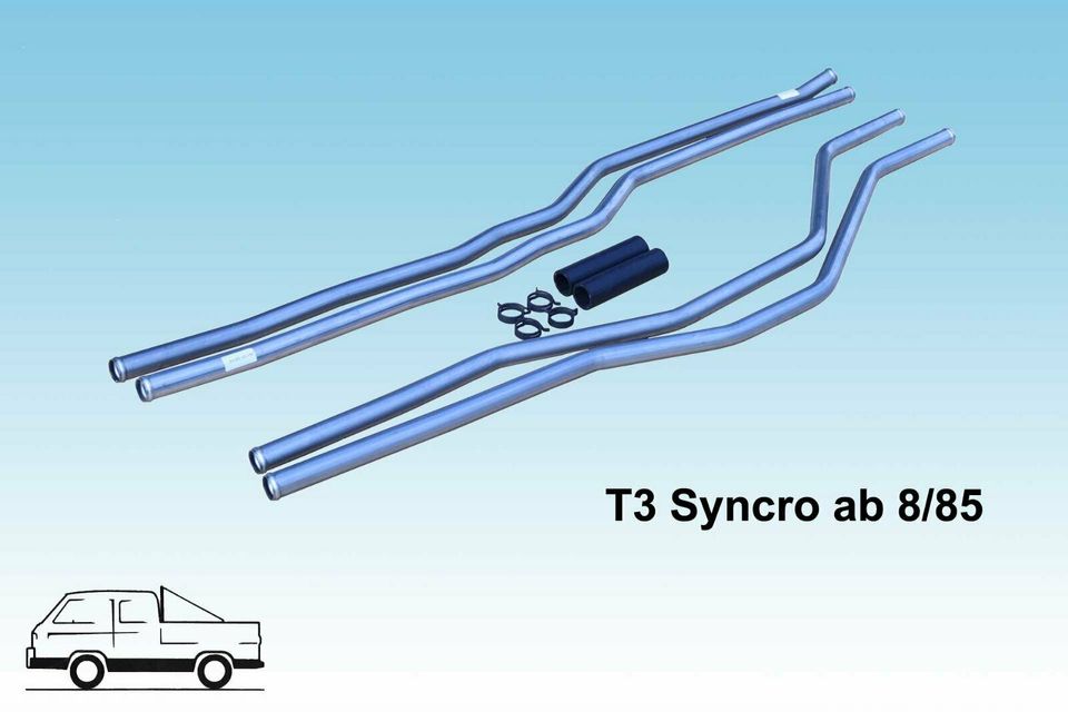 VW T3 Syncro: 1 Satz Wasserrohre  in Edelstahl in Göttingen