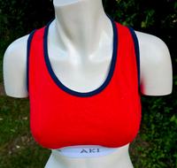 Aki sport bralette bustier top gr S rot baumwolle Bayern - Neuendettelsau Vorschau