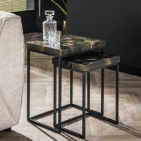 RINGO-Living Beistelltisch Wido in Gold und Schwarz aus Teakholz 2er-Set 560x470x340mm CLI-628687 / 4066989036696 Nordrhein-Westfalen - Recklinghausen Vorschau